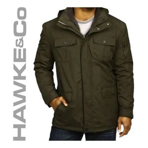 Hawke & Co Men's Insulated Forest Green Field/Utility Coat Size: S